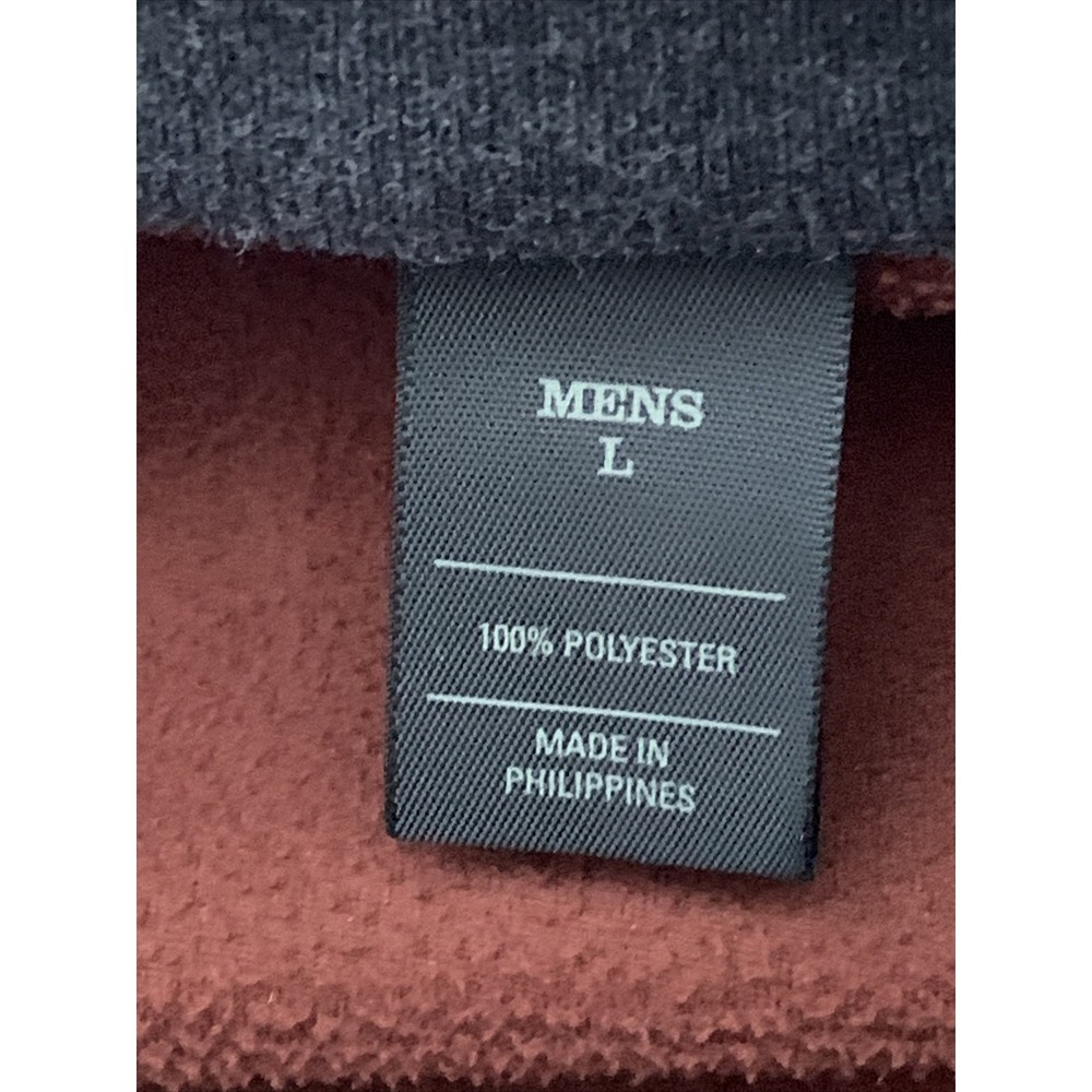 Rei Men Size L Polyester Maroon Long Sleeve 1/4 Zip Pullover - Picture 3 of 5
